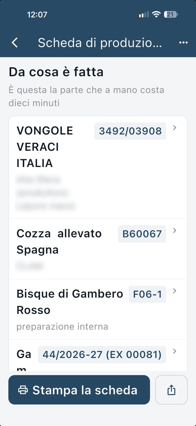 Da cosa &egrave; fatta la salsa: ogni prodotto con il suo lotto e il fornitore