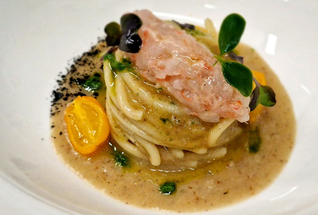 Spaghetti con gamberi